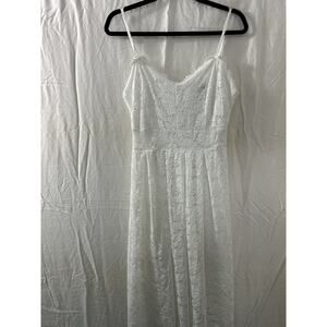 Atnlewhi Dress Ivory White Sweetheart Lace Crochet Romantic Victorian Boho Sz M‎